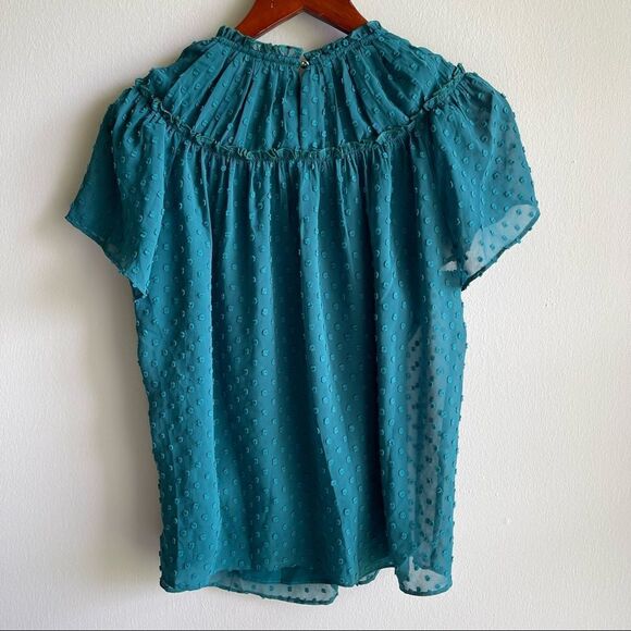 J. Crew Green Layered Blouse - Picture 3 of 4